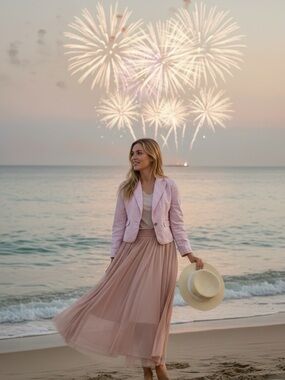 Polo by Ralph Lauren Pastel Pink Tailored Women's Blazer And Tule Skirt